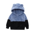 thumbnail image 1 of LSLJS Pull à Capuche pour Enfants Garçons Filles Mignon Chaud en Peluche, Chandails en Molleton pour Bébé, 1 of 9