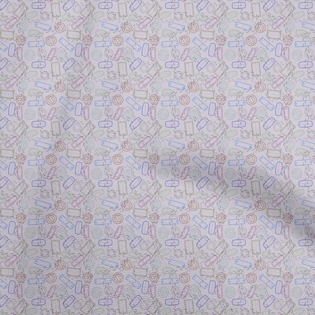 oneOone Polyester Spandex Light Violet Fabric Travel Sewing Material Print Fabric By The Yard 56 Inch Wide