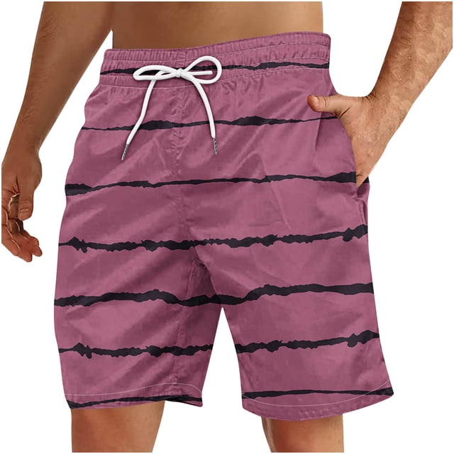 Soki Shorts de Plage Décontractés pour Hommes Shorts à Rayures en Liquidation