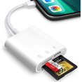 thumbnail image 1 of SD Card Reader for iPhone iPad, Trail Game Camera Micro SD Card Reader Viewer, SLR Cameras SD Reader with Dual Slot, Photography Memory Card Adapter, Plug and Play, 1 of 7