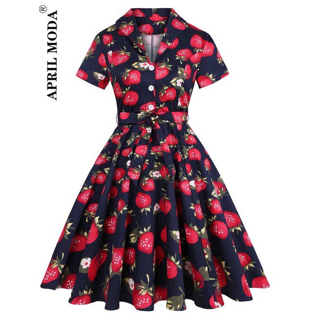 Robe Vintage d'Été pour Femmes Imprimé Perroquet 2024 Robe de Soirée Rétro Verte Rockabilly Années 50 60 Robe d'Été