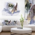 thumbnail image 1 of Chaton Mignon sur Aquarelle Bleue - Impression d'Art sur Toile d'Animal, 1 of 3