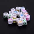 thumbnail image 3 of jifeng 200 Pcs Mix Square Acrylic Alphabet Beads Charms Large Hole DIY Crafts 2 #, 3 of 8
