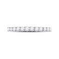 thumbnail image 2 of 14kt White Gold Womens Round Pave-set Diamond Single Row Wedding Band 1/2 Cttw, 2 of 4