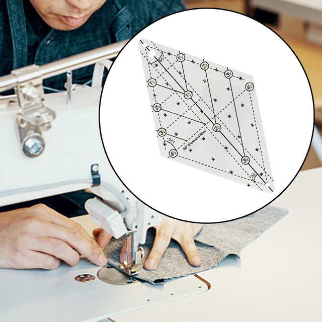 60 Degrés Diamant Quilting Modèle Patchwork Couture Règle Clair pour Courtepointe Moyen