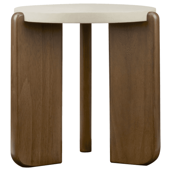 Bouclair Beige Walnut Side Table