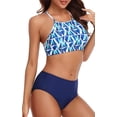 thumbnail image 4 of Charmo Maillot de Bain Bikini à Dos Nu pour Femme, Col Montant, Deux Pièces, 4 of 5