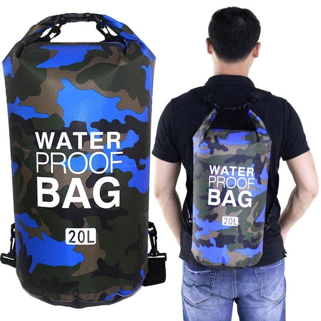 Dalazy Bag Surfing Waterproof Sack Leakproof Outdoor Rafting Boating Floating Blue 20L