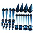 thumbnail image 4 of 36 Pcs Jauges d'Oreille Kit d'Étirement Bouchons Coniques 14G-00G Rallonges Bleu Foncé, 4 of 8