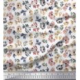 thumbnail image 1 of Soimoi Poly Georgette Fabric Flower Artistic Print Sewing Fabric Yard 42 Inch Wide, 1 of 3