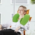 thumbnail image 4 of XZNGL Inflatable U Shaped Neck Pillow PVC Flocked Travel Cervical Support Cushion for Aviation Camping Outdoor Home Office Use, 4 of 6