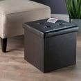 thumbnail image 2 of Winsome Ashford Faux Leather Ottoman with Storage, 2 of 5