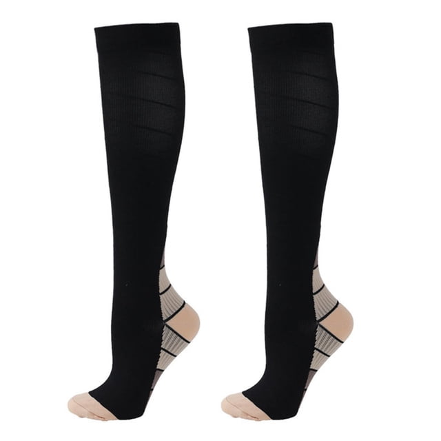 CSChome Compression Stockings 1 Pair Sports Compression Stockings High Elasticity -slip Shockproof Breathable Soft Unisex Running Travel