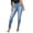 Dark Blue, variant on Bigersell Women Ribcage Straight Ankle Jeans Full Length Pants Jeans Womens Hole Button Zipper Pocket Jeans Casual Denim Flares Wide Leg Slim Pants Jeans for Ladies High Waist