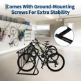 thumbnail image 3 of Support de Plancher pour Vélo en Acier Robuste – Support Autoportant Enduit de Poudre avec Fini Résistant aux Intempéries, outil-Free Assembly, Rangement Simple Ou Double Côté – Idéal pour Garage, Cour Ou Événements – Noir Ou Gris, 3 of 7