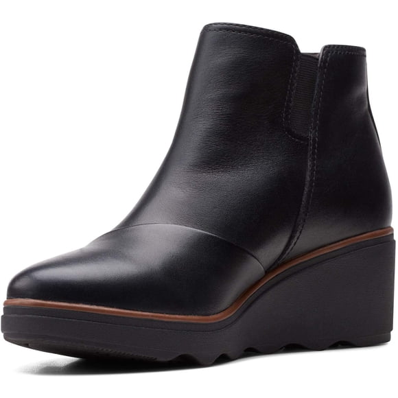 Clarks - Womens Mazy Eastham Boots, Size: 5 M US, Color: Black Leather