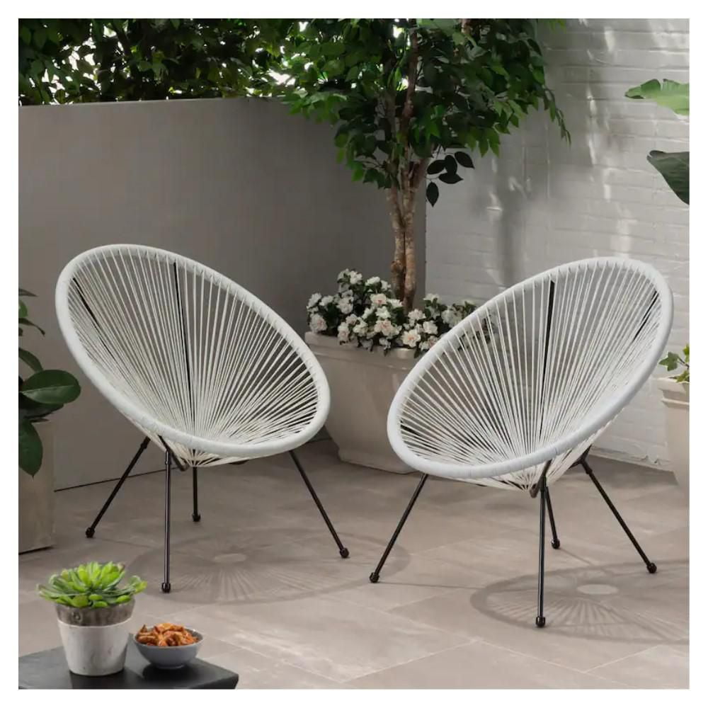 ACAPULCO CHAIR Wire Chair WHITE SET OF 2