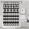 thumbnail image 1 of Mid Century Neutral Geometric Abstract (2) Shower Curtains Reusable Shower Liner,Simple Polyester Bathroom Curtains,bath curtain shower liners with plastic hook 72x72Inch, 1 of 4