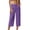 Purple-capri pants for women, variant on FNFYFH Womens Chino Capri Pants Wide Leg Business Dress Pants Cropped Stretchy Straight Leg Pants with Pockets
