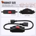 thumbnail image 2 of Outdoor Extension Cord With Switch - 14AWG 3 Prong, 15A 125V Waterproof Lighted Inline Switch for Electrical Equipment, 2 of 2