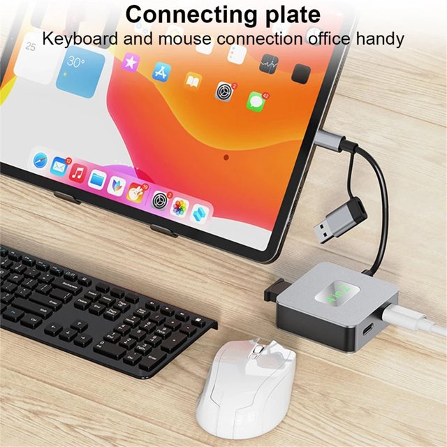 USB 3.2 Hub USB C Hub USB-C/USB-A to 10Gbps USB 3.2 Mini 4 Port USB Hub 2xUSB3.2+2xUSB-C3.2 Docking Station USB Adapter