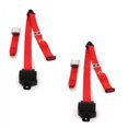 thumbnail image 1 of Ford Bronco 1966-1977 Airplane 3 Point Red Retractable Bucket Seat Belt Kit - 2 Belts, 1 of 1
