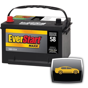 EverStart Auto Maxx-58N, 12 Volt, Car Battery, Group Size 58, 580 CCA