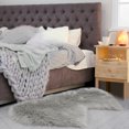 thumbnail image 2 of Unique Bargains Wool Imitation Sheepskin Rugs Faux Fur Double Heart Shaped Area Rug for Bedrooms Living Room Mats, 2 of 9