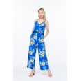 thumbnail image 5 of Combinaison à Bretelles Hawaïenne pour Femme en V avec Poches, Bleu Hibiscus, m, 5 of 5