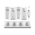 thumbnail image 1 of SharkTRUE 4 in 1 Charging Station for Wii&Wii U Remote Controller, Charger with 4 Rechargeable Battery Packs, 4 Port Charging Station4PCS 2800mAh Replacement BatteriesUSB Cable, Remote Not Included, 1 of 8