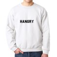 thumbnail image 1 of Hangry Internet Slang Words Men's White Sweatshirt, 1 of 1