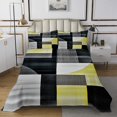 thumbnail image 1 of Erosebridal Futuristic Abstract Coverlet Set Queen, Geometric Ombre Bedding Set, Chic Square Decor 3pcs, 1 of 5
