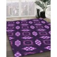 thumbnail image 3 of Ahgly Tapis Rectangulaire Lavable en Machine Intérieur Transitionnel Orchidée Foncée Violet, 7 Pieds x 10 Pieds, 3 of 7