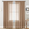 thumbnail image 1 of ZENGHUIJ Solid-Color Double-String Polyester Curtain Sheers Semi-Sheer Curtains Rod-Pocket Style Semi-Sheer Curtains, 1 of 6