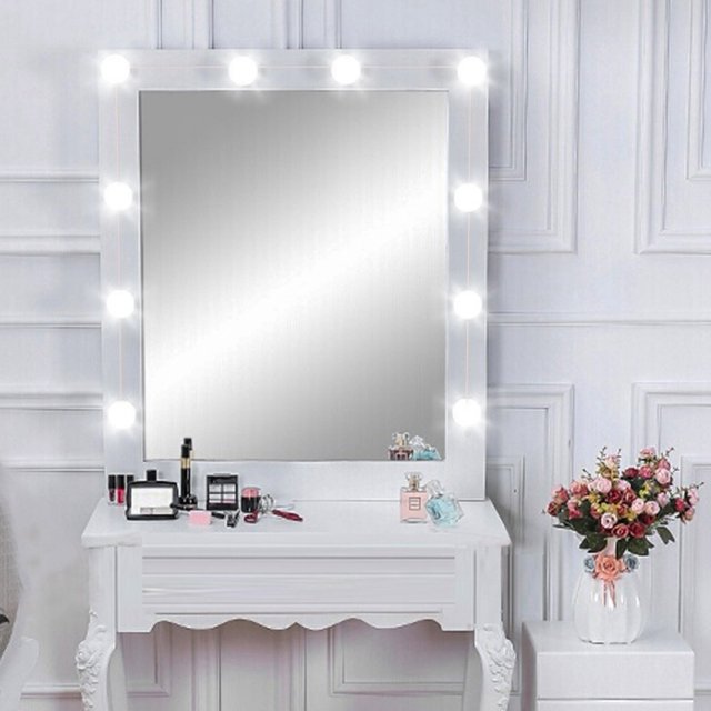 USB charger Makeup Light, 6500K LED Vanity Mirror Lights, DIY Mirror Plug in Makeup Light for Vanity Set Bathroom
