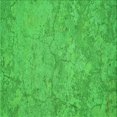 thumbnail image 1 of Ahgly Company Machine Washable Indoor Square Transitional Neon Green Area Rugs, 5' Square, 1 of 7