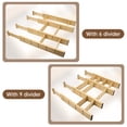 thumbnail image 2 of TFixol Adjustable Bamboo Drawer Organizer - Expandable Storage for Kitchen, Office, and Wardrobe - Multifunctional Compartments for Utensils, Underwear, Socks, and More - Eco-Friendly & Durable Design, 2 of 6