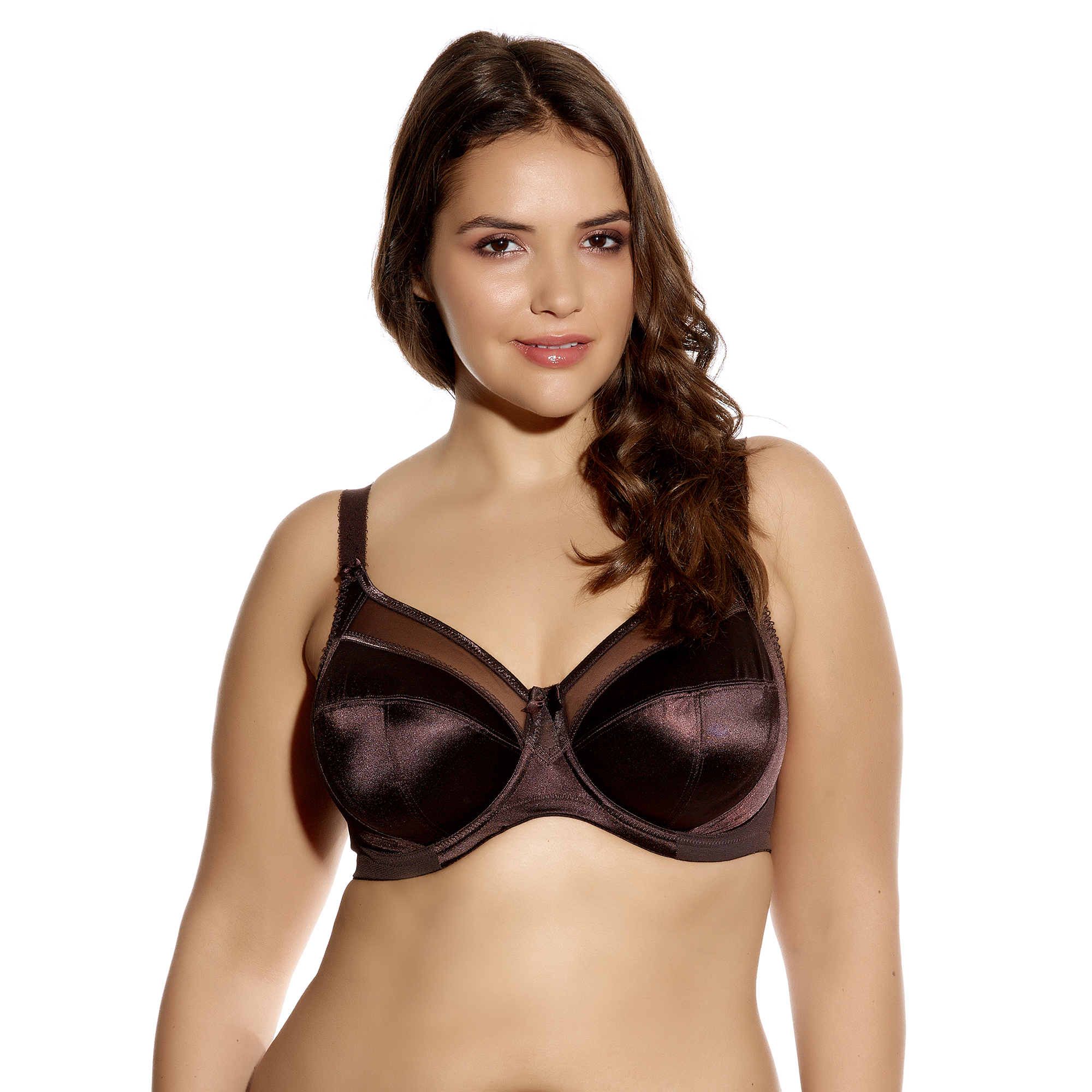 Goddess Womens Keira Plus-size Banded Underwire Bra, 40I, CHOCOLATE