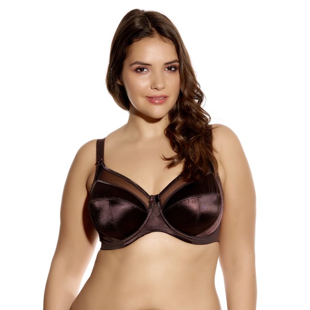 Goddess Womens Keira Plus-size Banded Underwire Bra, 38L, CHOCOLATE