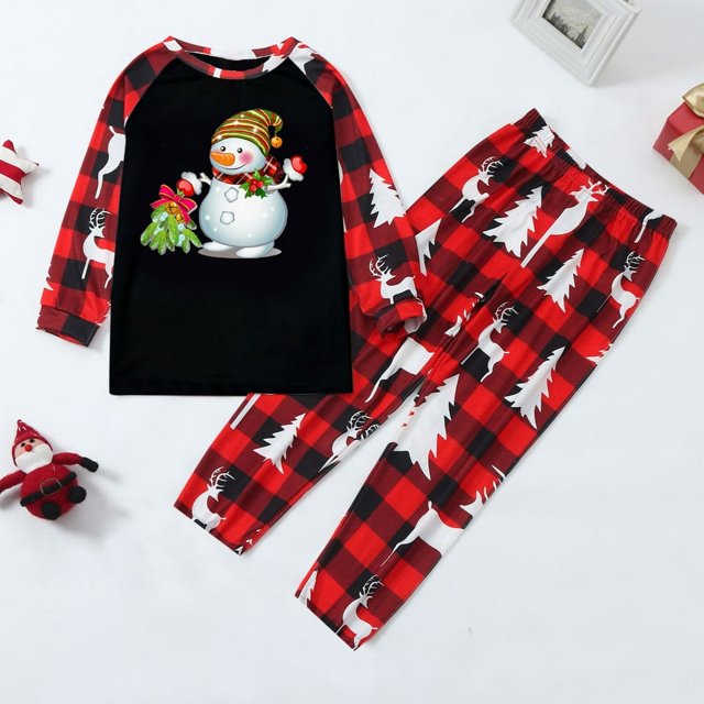 Pyjamas de Noël Assortis pour la Famille de Bébé Ensembles de Pyjamas de Vacances pour la Famille