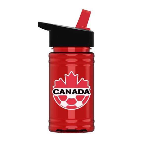 16 OZ CANADA SOCCER WATER BOTTLE WITH STRAW AND SPOUT