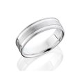 thumbnail image 2 of Double Channel Brushed Wedding Band 14K White Gold, 2 of 2