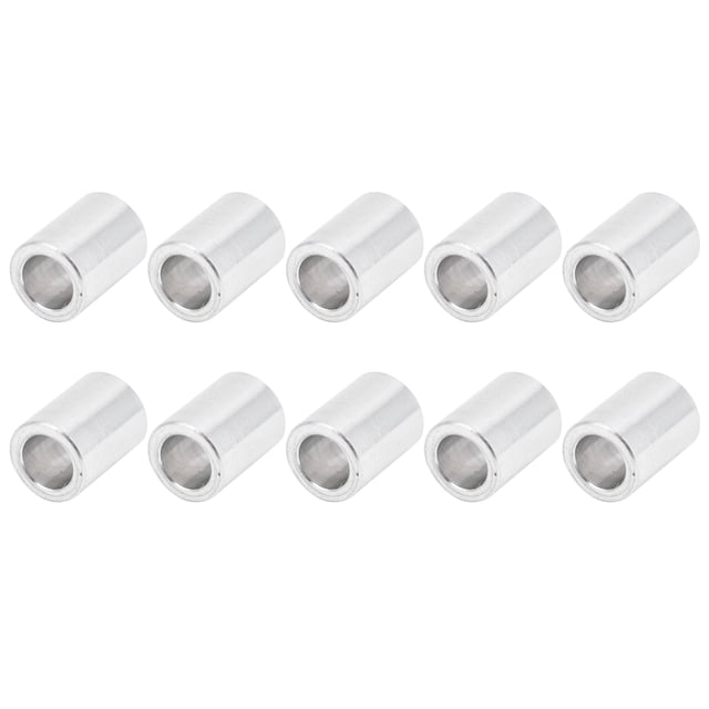 Entretoise en Alliage d'Aluminium, Entretoise Ronde Sans Filetage Support Sans Couture Raccords Faciles à Remplacer OD 6mm ID 4mm pour Connexion de Pièce Longue 7mm