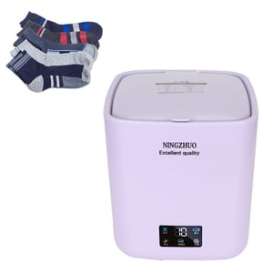 Laveuse portable, 7L Machine automatique à laver les petits vêtements avec sécheuse à spin, laveuse sous-vêtements pour la maison Appartement Dormitory Travel, Lave-linge pour chaussettes, Vêtements de bébé