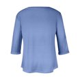 thumbnail image 5 of QIPOPIQ Hauts Grande Taille pour Femmes Été T-Shirts à Col en V T-Shirts à Blocs de Couleur T-Shirts Raglan Liquidation, 5 of 5