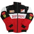 thumbnail image 1 of Combinaison de Course F1 Style Complet Style Rétro Veste Style Collège Veste en Coton Veste en Coton Automne et Hiver A187 Broderie Complète Noir, 1 of 2
