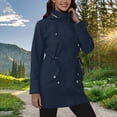 thumbnail image 2 of Sentmoon Coat Oversized Long Sleeve Winter Jacket for Women Zipper Solid Color Windproof Waterproof Hoodie for Women Fall and Winter Delightful for Sports, 2 of 9