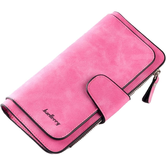 Women's PU Leather Zippered Wallet Large Capacity Elegant