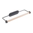 thumbnail image 1 of Paper Roll Rack Wood Toilet Tissue Hanger Kitchen Bathroom Towel Storage Holder Shelf  Black, 1 of 10