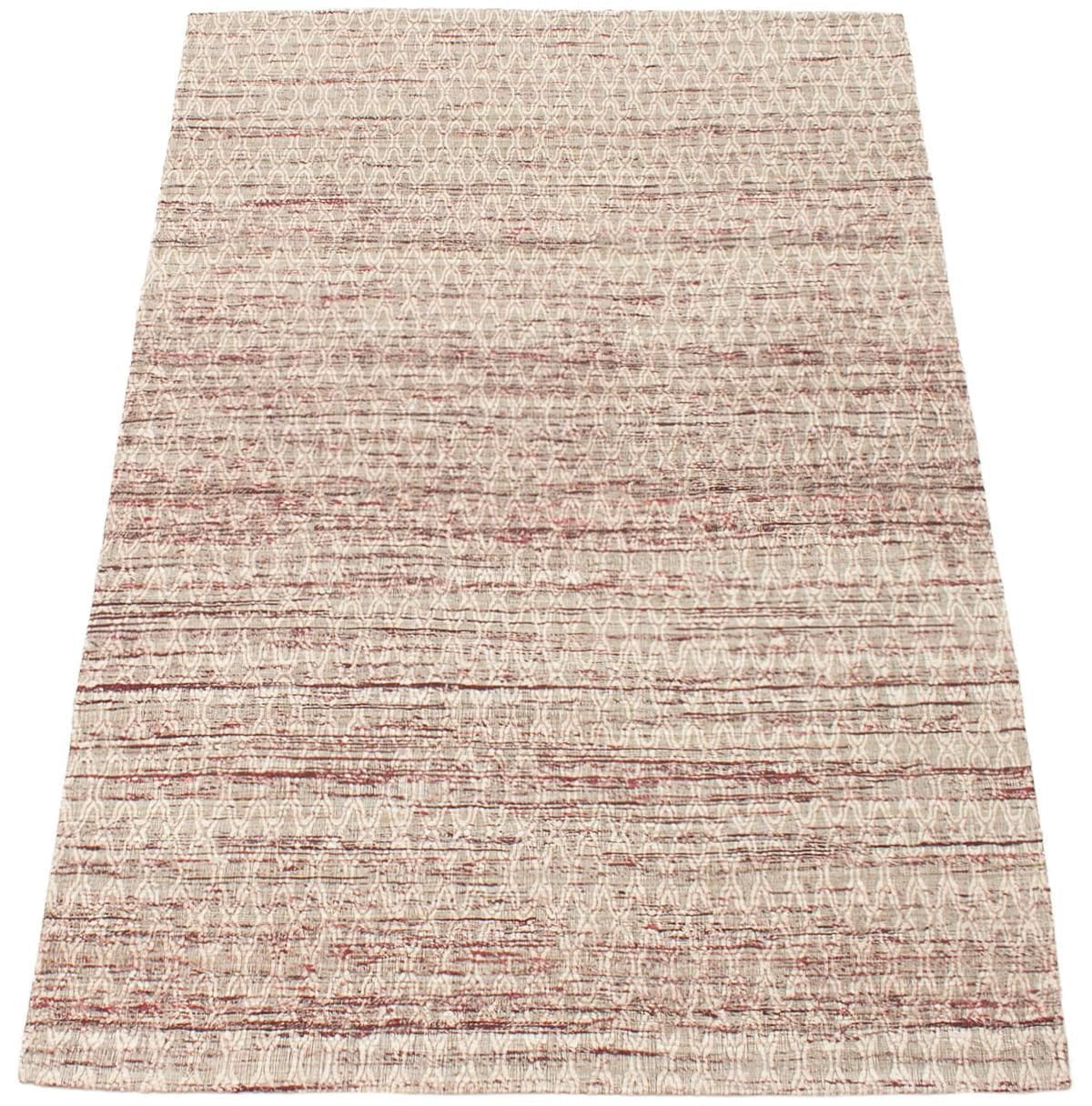 ECARPETGALLERY 4'9" x 7'5" Contemporary Collage Handmade Area Rug for Living Room, Dining Room and Bedroom in Grey